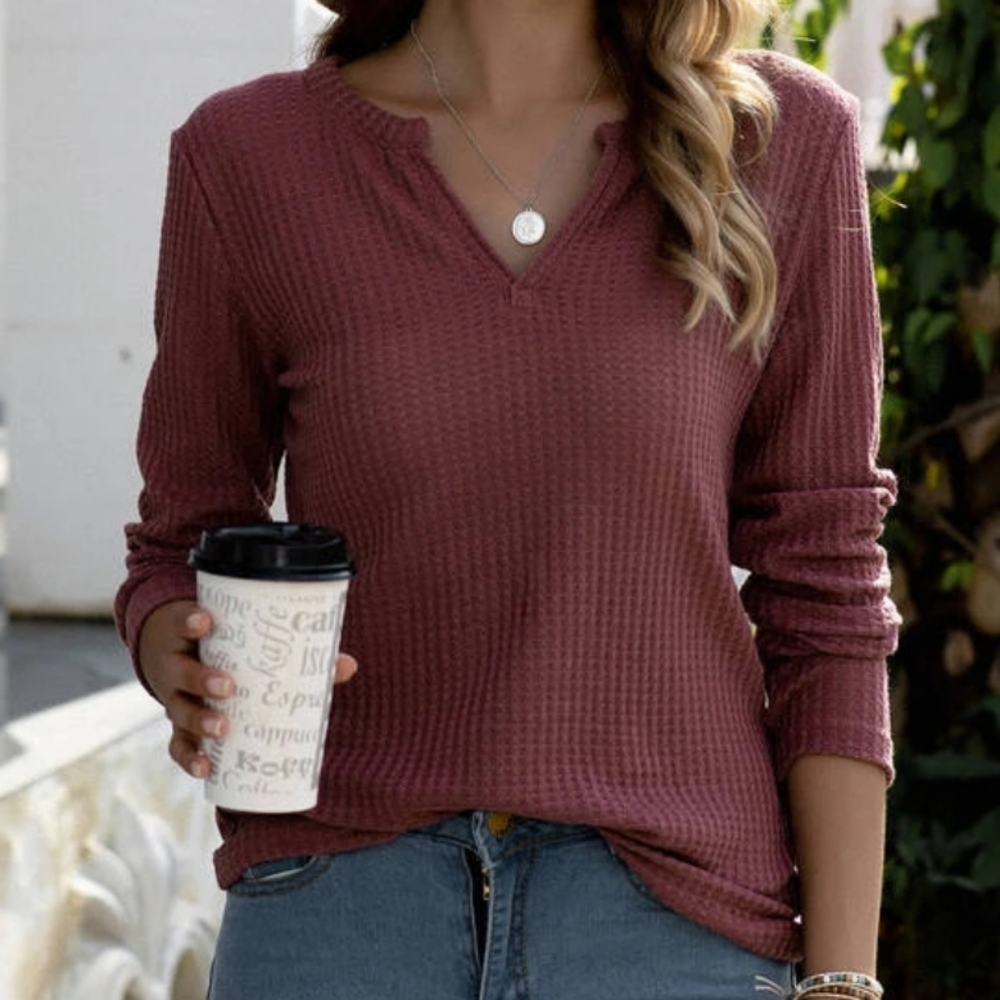 Waffle Knit Top